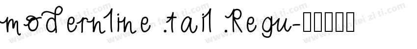 modernline tail Regu字体转换